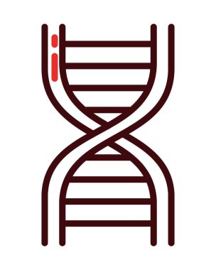 Beyaz arkaplanda DNA ipliği simgesi