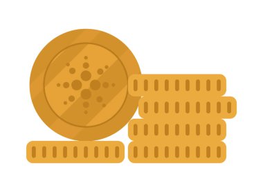 Beyaz arkaplanda kripto para birimi simgesi