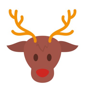 Noel geyiği simgesi beyaz arka plan üzerinde