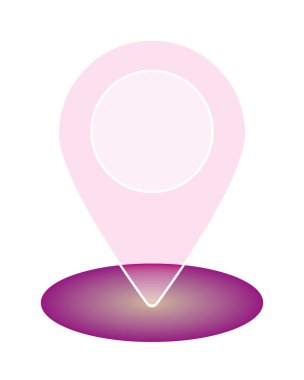 konumu PIN simgesi beyaz arka plan üzerinde