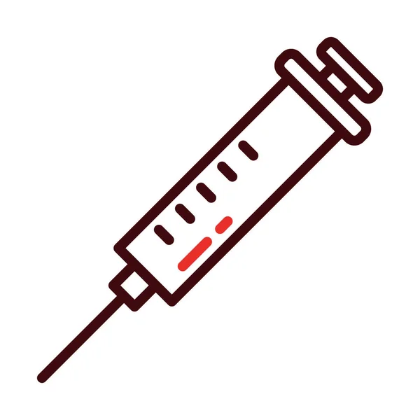 Medical Syringe Icon White Background — Stock Vector