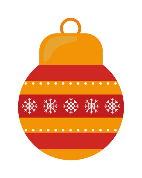 Иконка Рождественского Мяча Белом Фоне — стоковый вектор