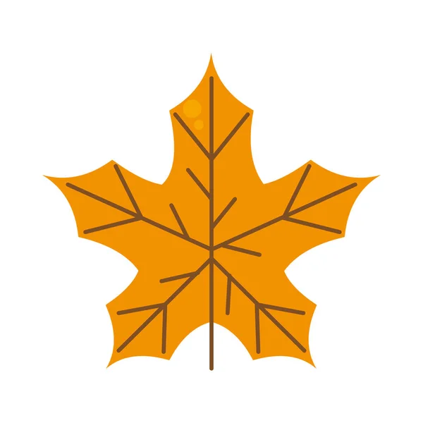 Значок Осеннего Листа Белом Фоне — стоковый вектор