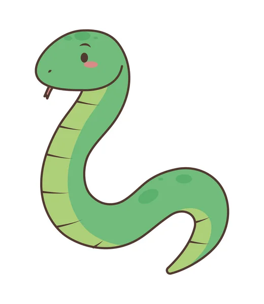 Icône Serpent Mignon Sur Fond Blanc — Image vectorielle