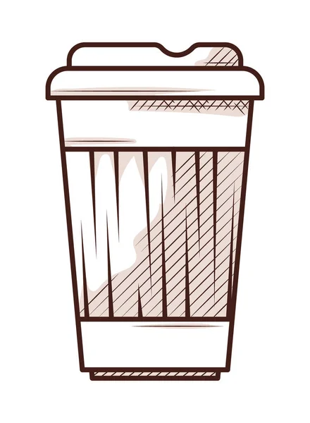 Kaffeetasse Symbol Auf Weißem Hintergrund — Stockvektor