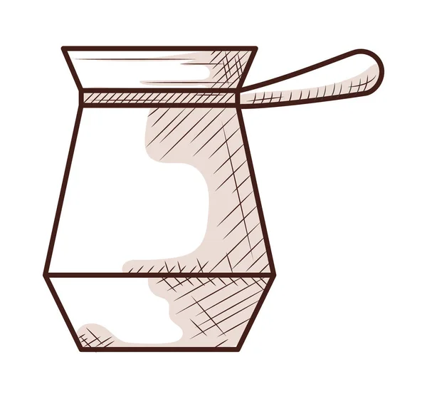 Kaffeekanne Symbol Auf Weißem Hintergrund — Stockvektor