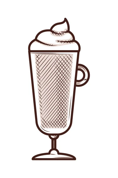 Coffee Drink Icon White Background — Stock vektor
