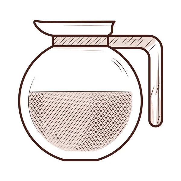 Coffee Jug Icon White Background — Stock Vector