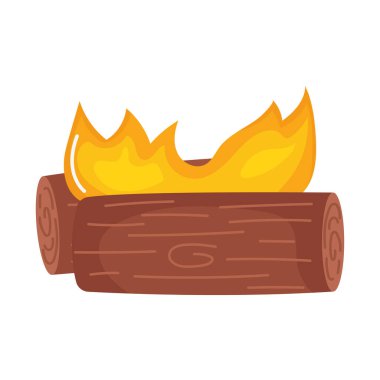 beyaz arkaplan üzerinde şenlik ateşi simgesi