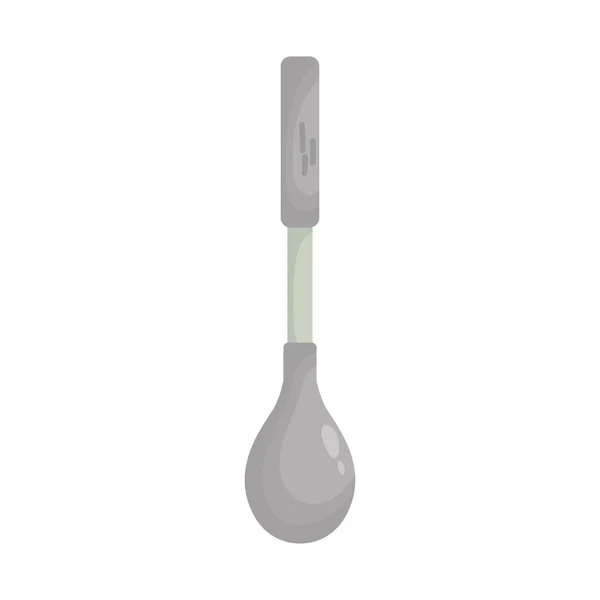 Kitchen Spoon Icon White Background — Archivo Imágenes Vectoriales