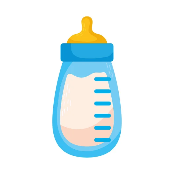 白い背景の上の赤ちゃんボトル アイコン — ストックベクタ