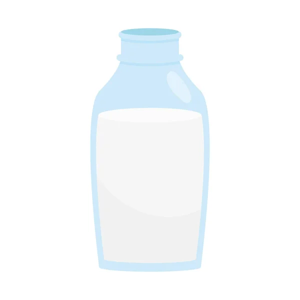 Εικονίδιο Μπουκάλι Γάλα Λευκό Φόντο — Διανυσματικό Αρχείο