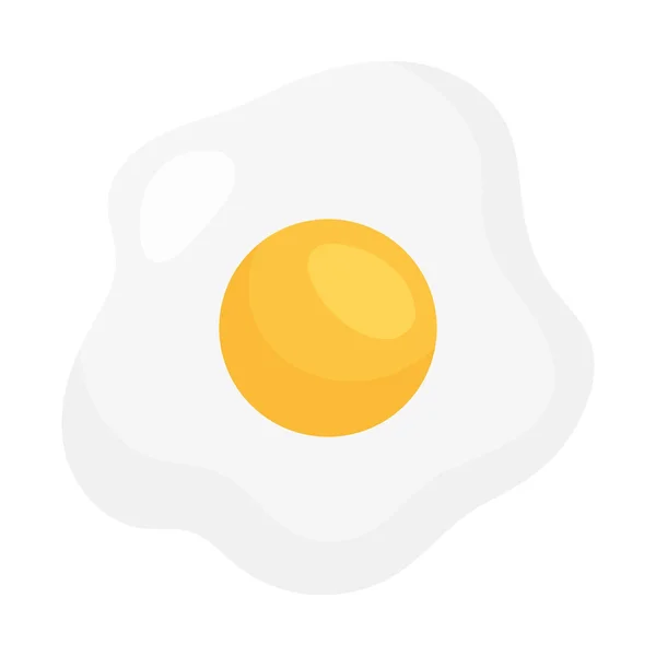 Icono Huevo Frito Sobre Fondo Blanco — Vector de stock