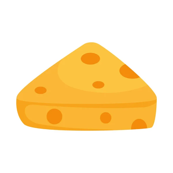 白を基調としたチーズのアイコン — ストックベクタ