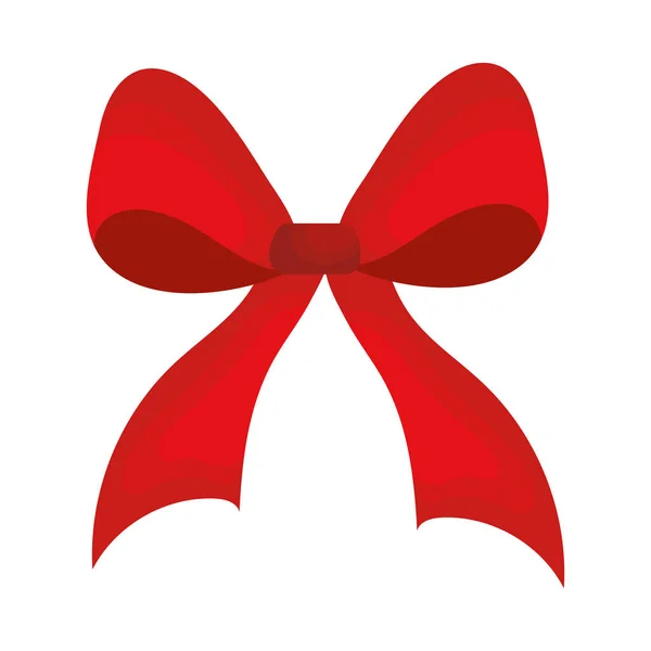 Rote Schleife Symbol Auf Weißem Hintergrund — Stockvektor