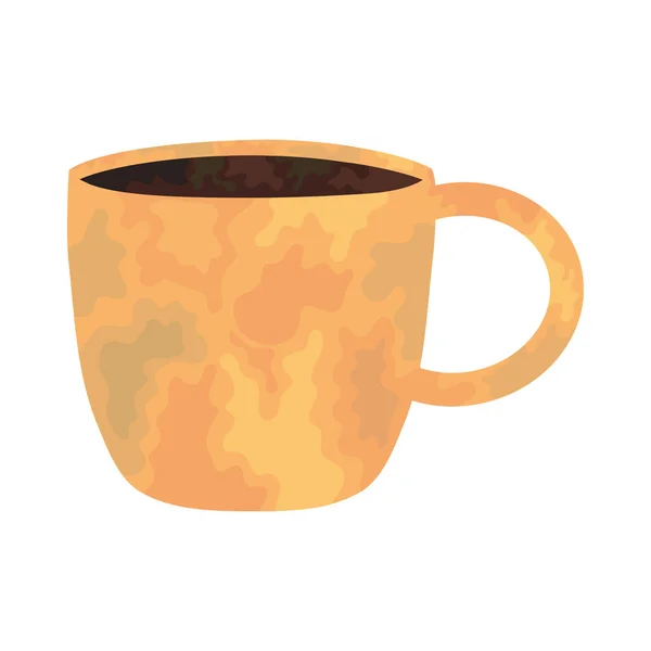 Orange Kaffeebecher Auf Weißem Hintergrund — Stockvektor