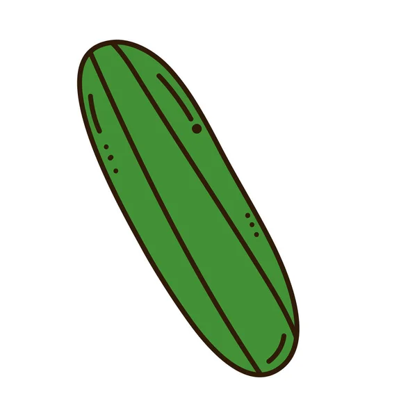 Icône Concombre Vert Sur Fond Blanc — Image vectorielle