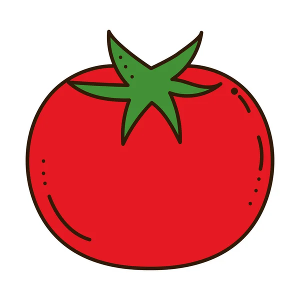 Rote Tomate Symbol Auf Weißem Hintergrund — Stockvektor