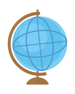 Beyaz arkaplanda coğrafya aracı simgesi