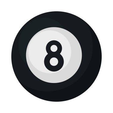 Beyaz arkaplanda bilardo topu simgesi