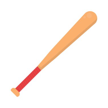 Beyaz arkaplanda beyzbol sopası simgesi