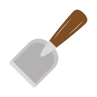 Beyaz arkaplanda el küreği simgesi