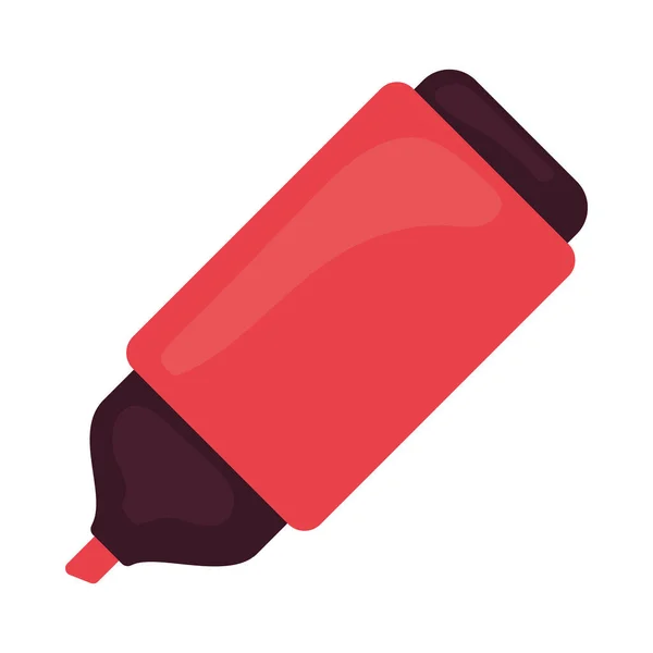 Red Highlighter Icon White Background — Stock Vector