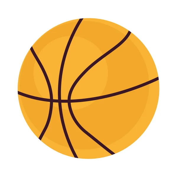 Ikona Piłki Koszykówki Białym Tle — Wektor stockowy