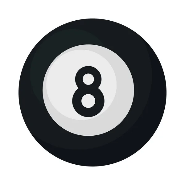 Pool Ball Symbol Auf Weißem Hintergrund — Stockvektor