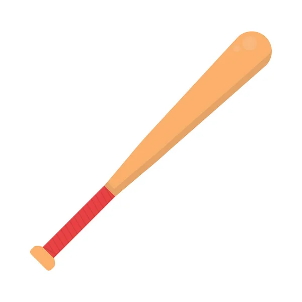 Icona Della Mazza Baseball Sfondo Bianco — Vettoriale Stock