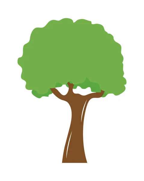 白い背景に緑の木のアイコン — ストックベクタ