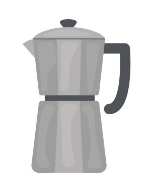 İtalyan kahve makinesi simgesi beyaz arkaplanda