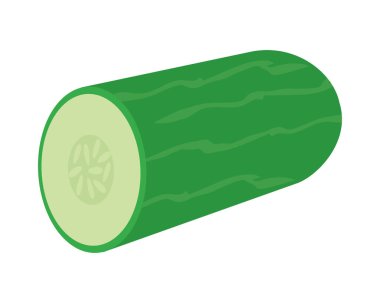 Beyaz arkaplanda salatalık simgesi