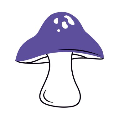 Beyaz arka plan üzerinde mantar simgesi