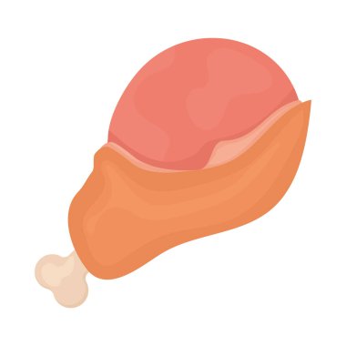 Beyaz arka planda çiğ tavuk budu.