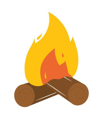 beyaz arkaplanda şenlik ateşi simgesi