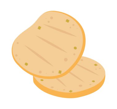 Beyaz arkaplanda patates dilimleri simgesi