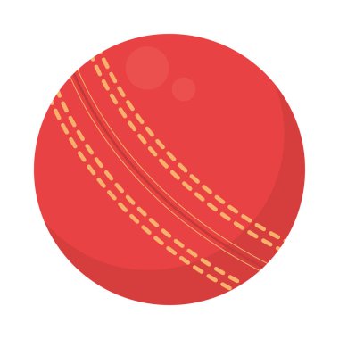 Beyaz arkaplanda kriket topu simgesi