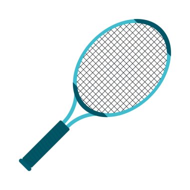 Tenis raketi simgesi beyaz arka plan üzerinde