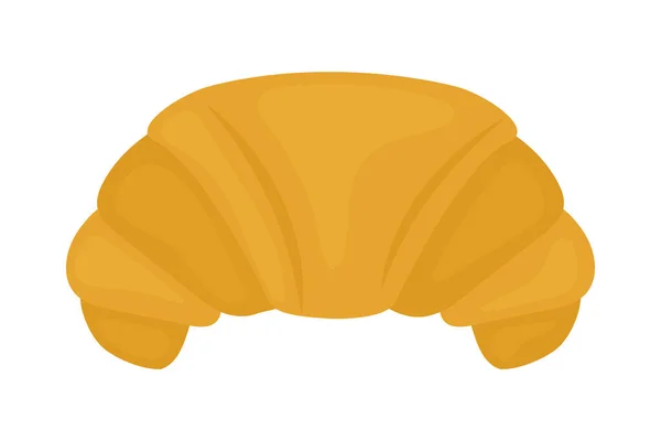 Ikon Croissant Pada Latar Belakang Putih - Stok Vektor