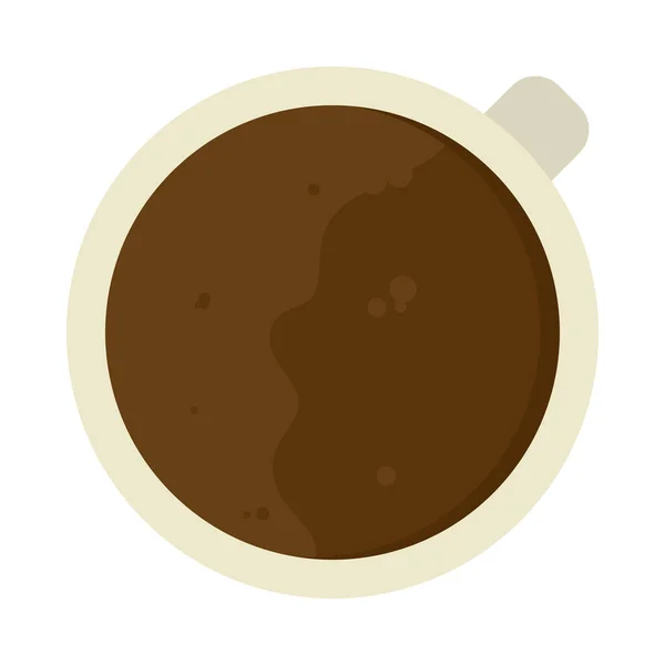 Εικονίδιο Κούπα Καφέ Λευκό Φόντο — Διανυσματικό Αρχείο
