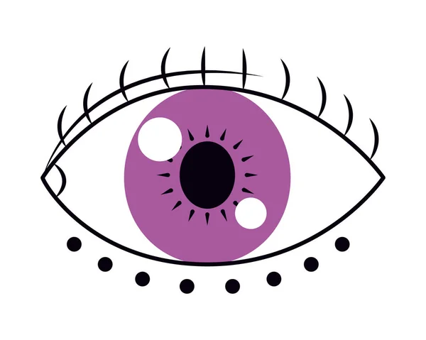 白色背景上的紫色眼睛图标 — 图库矢量图片
