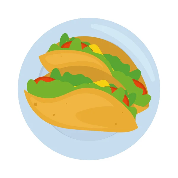Omelettes Plat Sur Fond Blanc — Image vectorielle