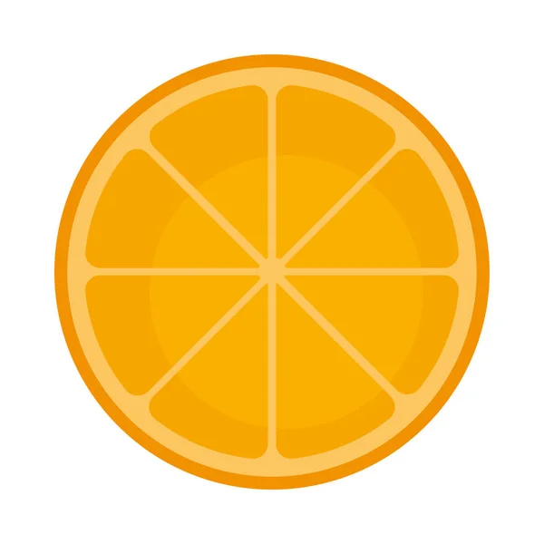 Orangenfrucht Symbol Auf Weißem Hintergrund — Stockvektor