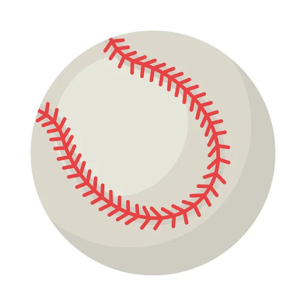 Beyzbol Topu Simgesi Beyaz Zemin Üzerine — Stok Vektör