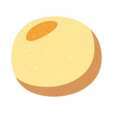 Düz donut tasarımı beyaz üzerine