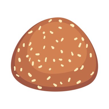 Düz ekmek topu beyaz üzerine