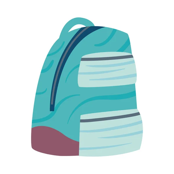 Flat Backpack Illustration White — Stok Vektör