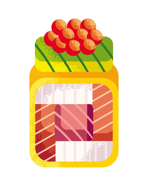 Design Plat Sushi Sur Blanc — Image vectorielle