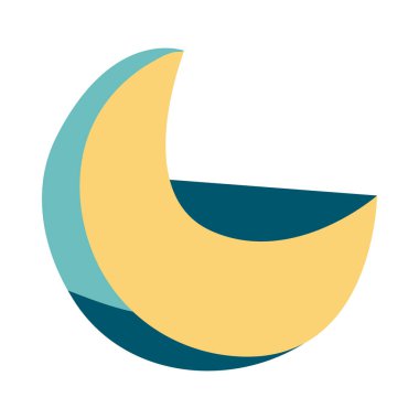 beyaz üzerinde düz ay tasarımı